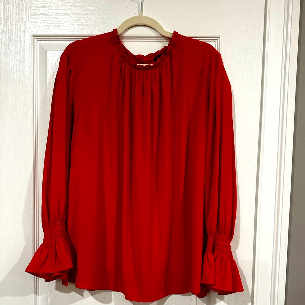 Eloquii Red Blouse Size 16